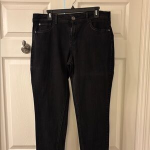 Jordache Black Straight Leg Jeans Classic Style